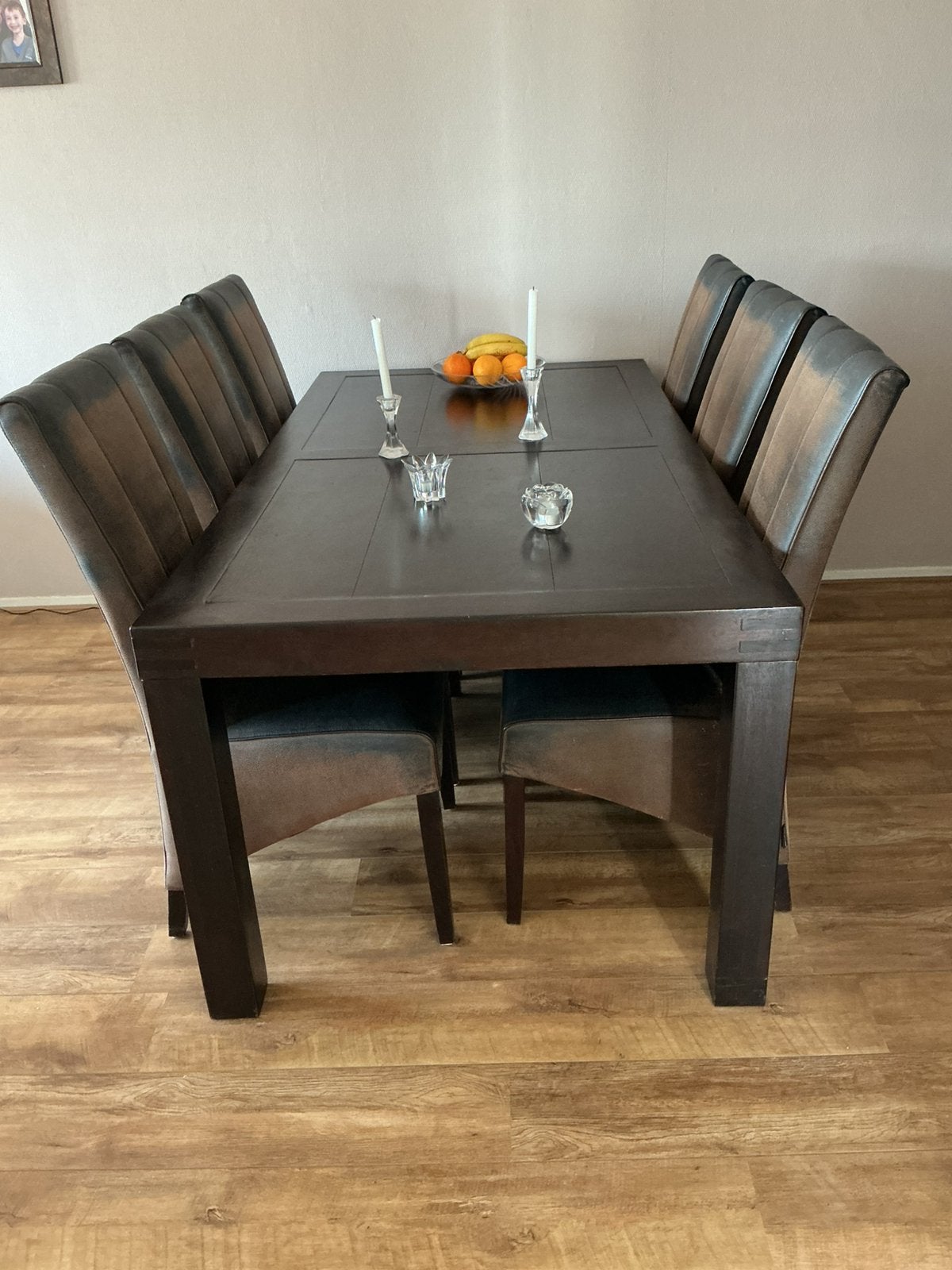 Aangeboden eettafel, Ophalen, Gebruikt, Hendes en hazel 190-100-78, Minder dan 4 stoelen
