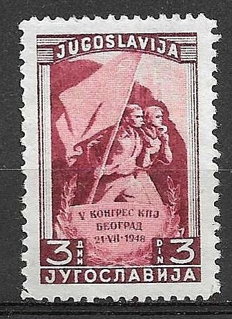 Joegoslavië postzegel 1948 - 3 Din - Congres Belgrado, Ophalen of Verzenden, Joegoslavië, Gestempeld