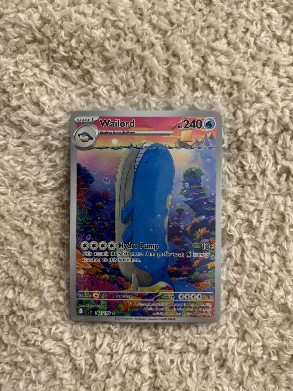 Pokemon - Wailord (162), Ophalen of Verzenden, Zo goed als nieuw