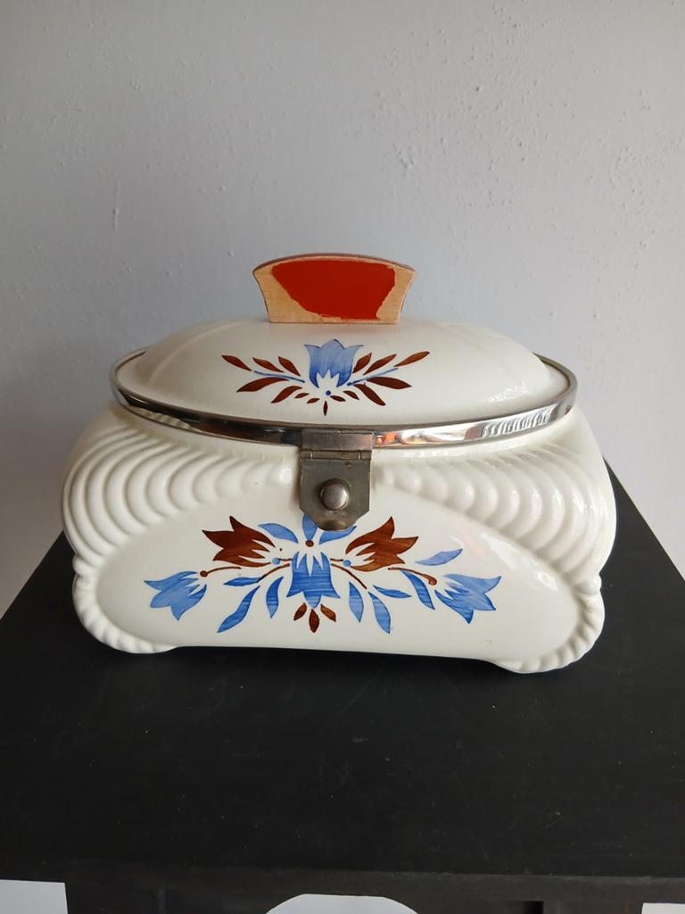 Art Deco Koekjesdoos 30er jaren Keramiek, Ophalen of Verzenden