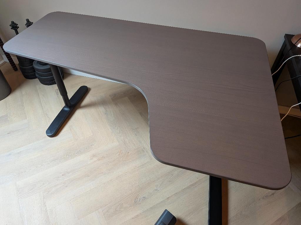 Ikea hoekbureau, Huis en Inrichting, Bureaus, Ophalen, 160 cm, Gebruikt, Hout