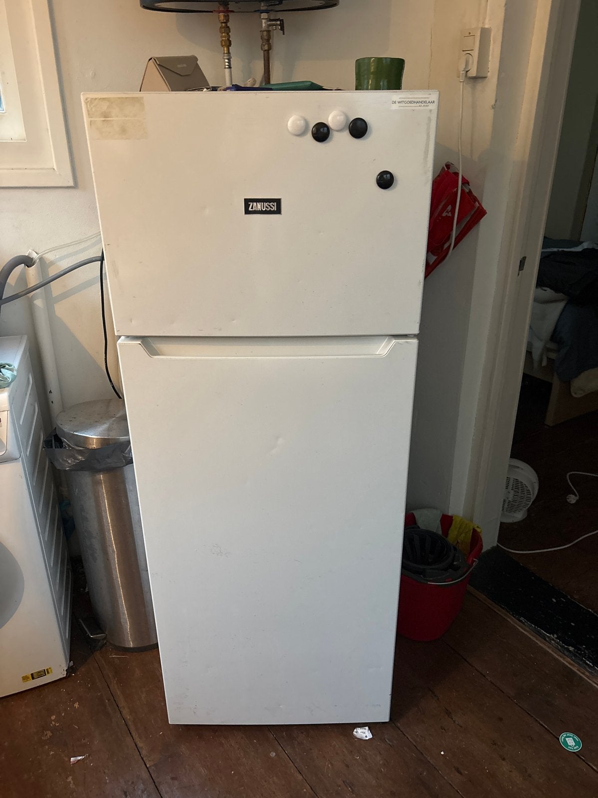 Zanussi Koelkast met Vriezer - Wit, Goede Staat, Witgoed en Apparatuur, Ophalen, 100 tot 150 liter, Zo goed als nieuw, 140 tot 160 cm