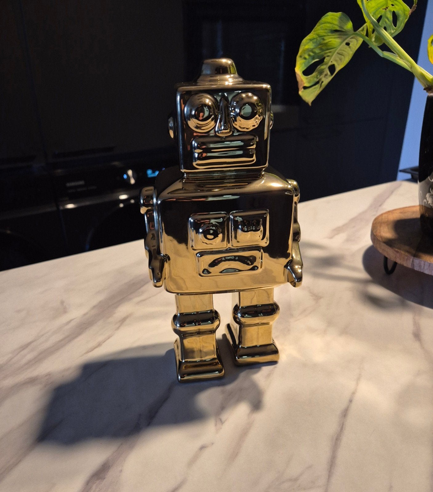 Accessoire gouden robot, Huis en Inrichting, Woonaccessoires | Overige, Ophalen, Zo goed als nieuw