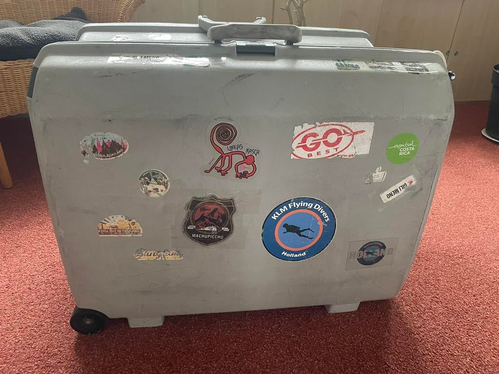 2 oude Samsonite koffers, Gebruikt, Hard kunststof, 70 cm of meer, 55 cm of meer