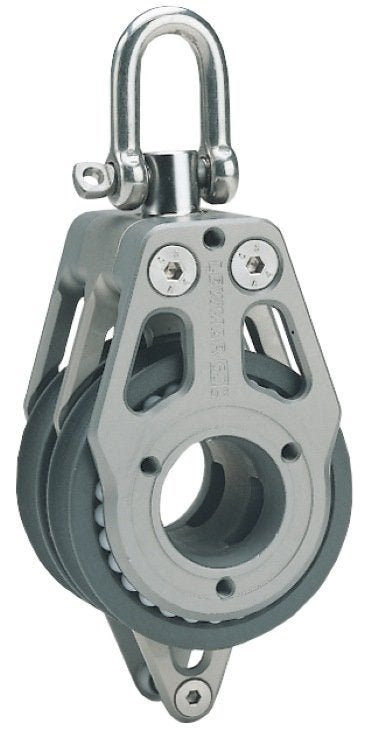 Lewmar gelagerd blok 80mm 2 schijfs met hondsvot