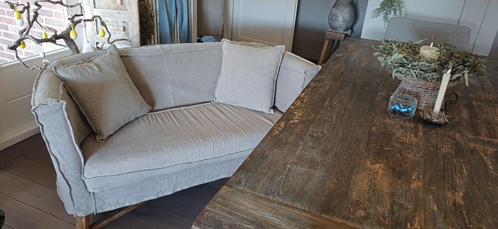 Aura peeperkorn bankje z.g.a.n, Huis en Inrichting, Stoelen, Ophalen, Bruin, Zo goed als nieuw, Eén