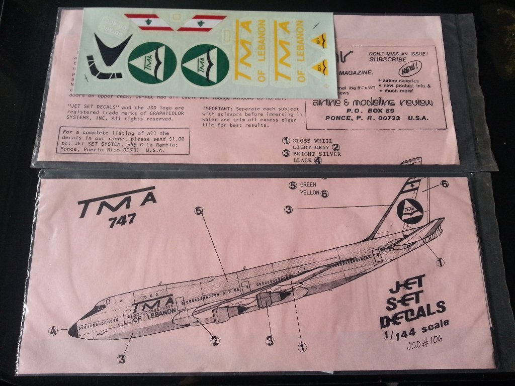 Decals Tma B747 - 200', Ophalen of Verzenden, Nieuw, Schaalmodel