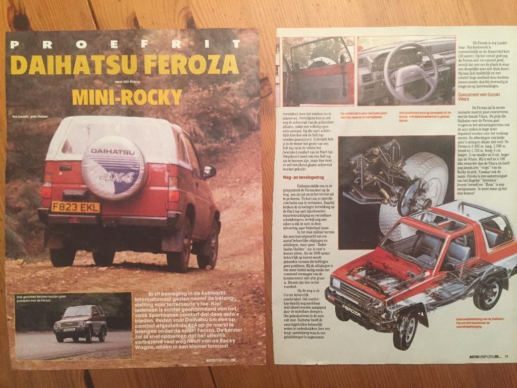 Test van Daihatsu Feroza, 1989, Ophalen of Verzenden, Gelezen, Overige merken