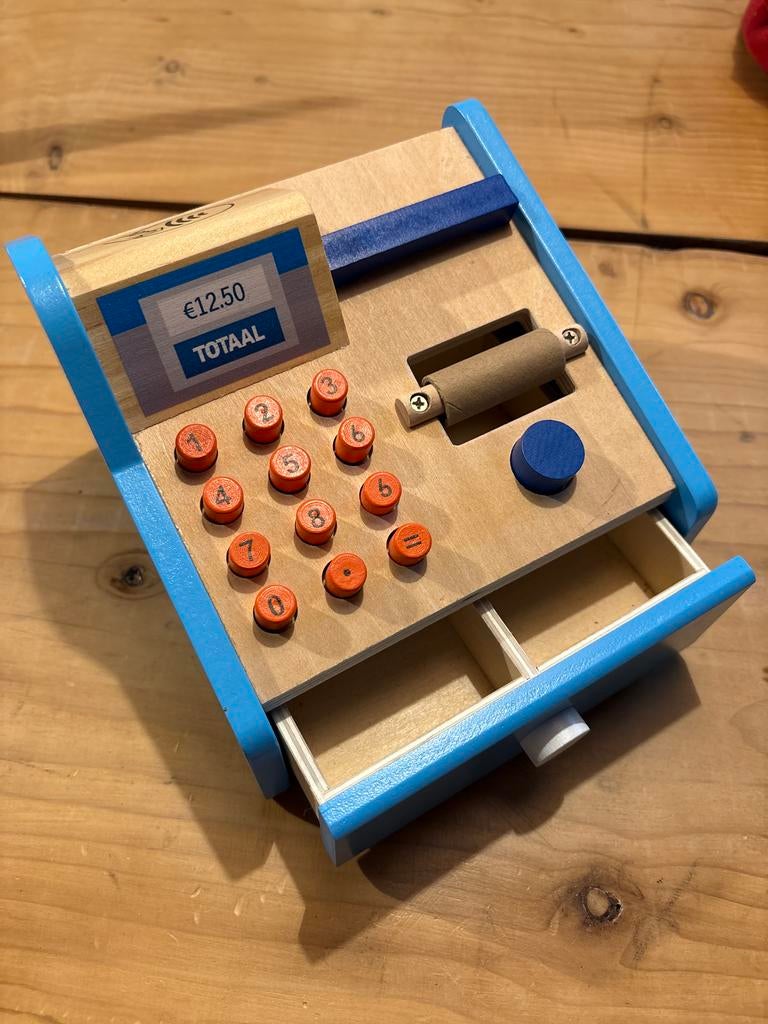 Houten kassa speelgoed Albert Heijn, Ophalen of Verzenden, Zo goed als nieuw, Jongen of Meisje
