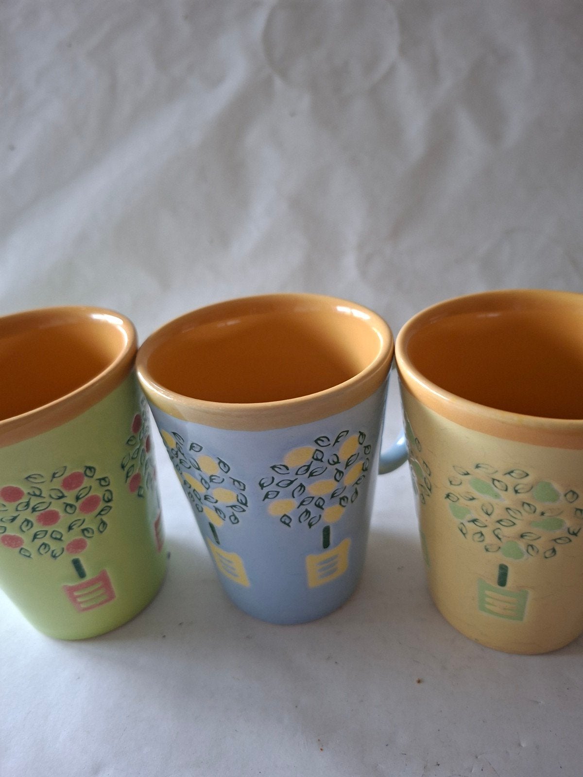 Set van 3 Vintage Just Mugs Engeland Mokken, Gebruikt, Overige merken, Keramiek, Vintage