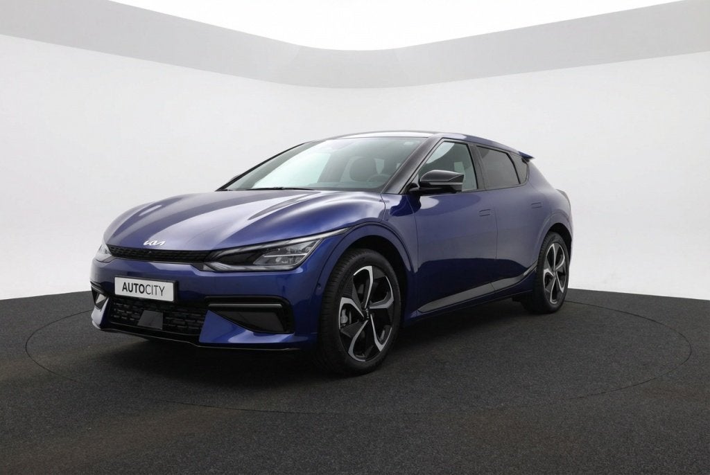 Kia Ev6 GT-Line 325pk AWD 77.4 kWh Pano l Warmtepomp l 360 C, Auto's, Kia, Automaat, 0 cilinders, Gebruikt, Blauw