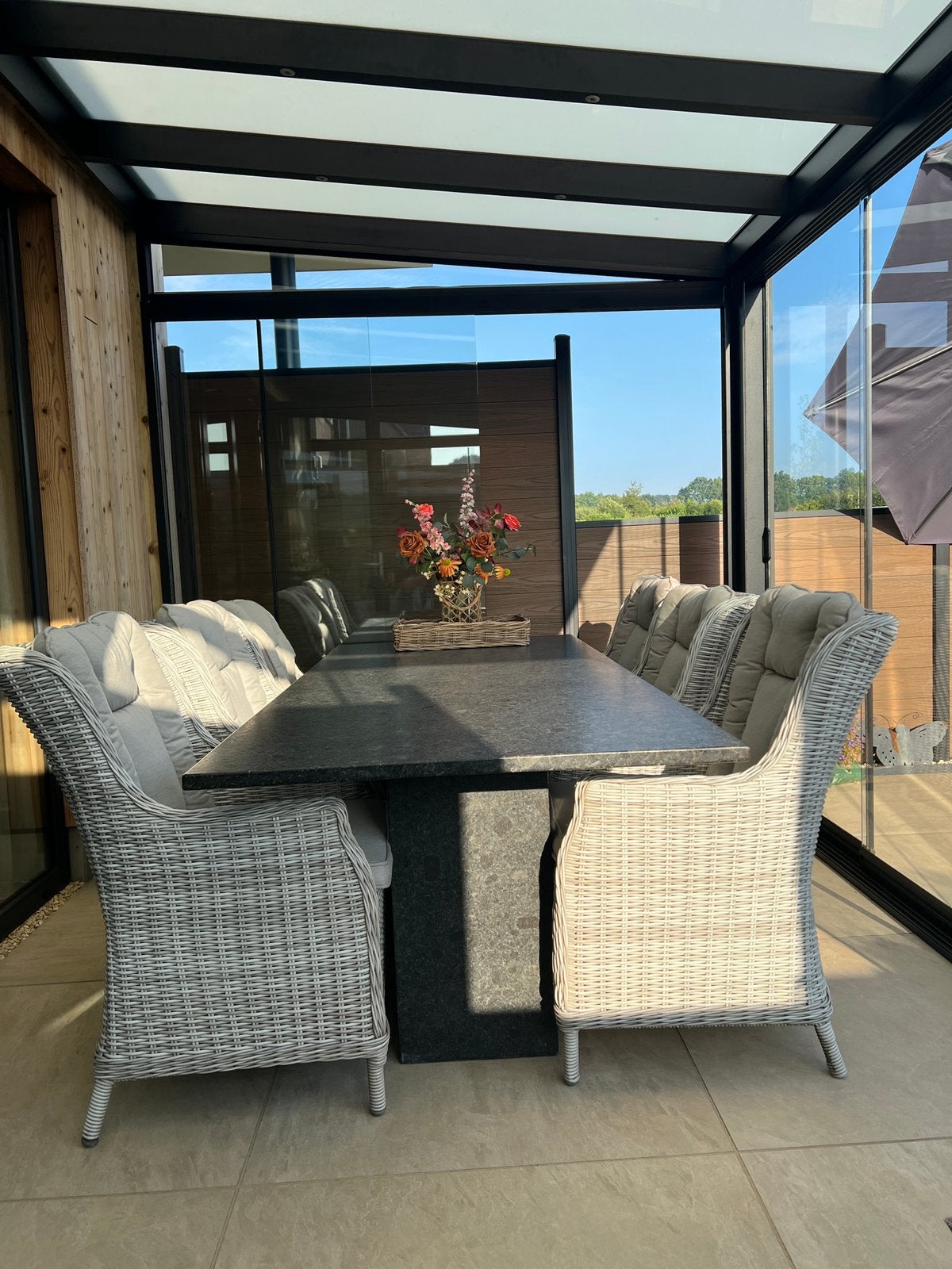 Mooie 6 persoons tuinset, Tuin en Terras, Ophalen, Overige materialen, Gebruikt, 6 zitplaatsen