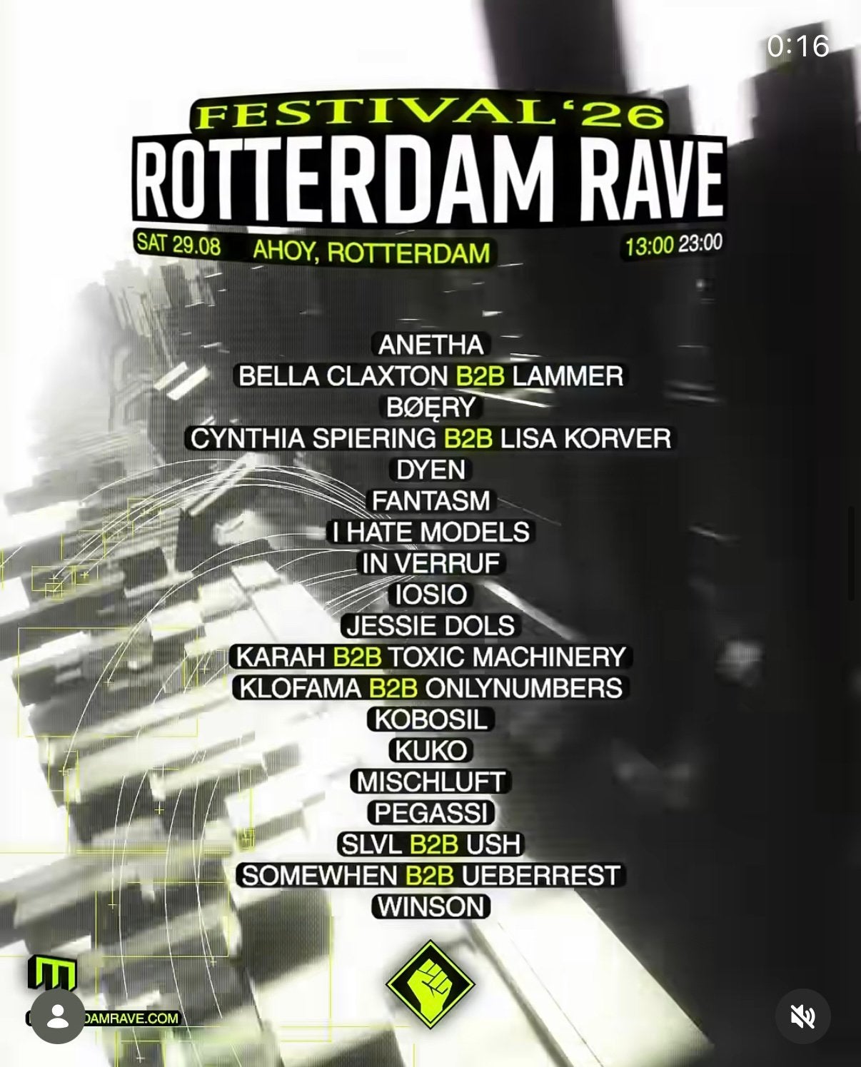 1x Ticket Rotterdam Rave festival 29 augustus, Tickets en Kaartjes, Eén persoon