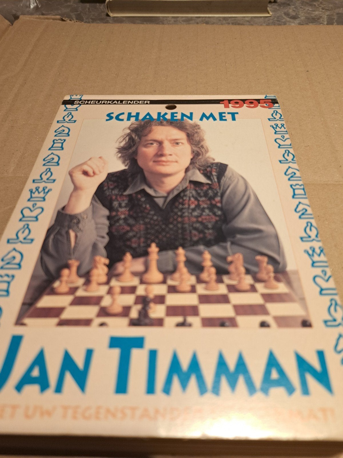 Scheurkalender 1995 Schaken met Jan Timman, Ophalen of Verzenden, 500 t/m 1500 stukjes, Gebruikt, Schaken