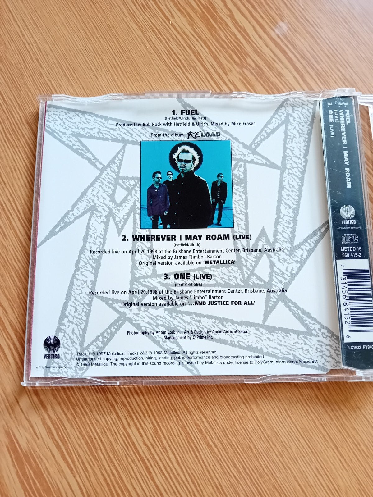 Metallica - Fuel CD Single, Ophalen of Verzenden, Zo goed als nieuw, Rock en Metal, Inclusief doosje
