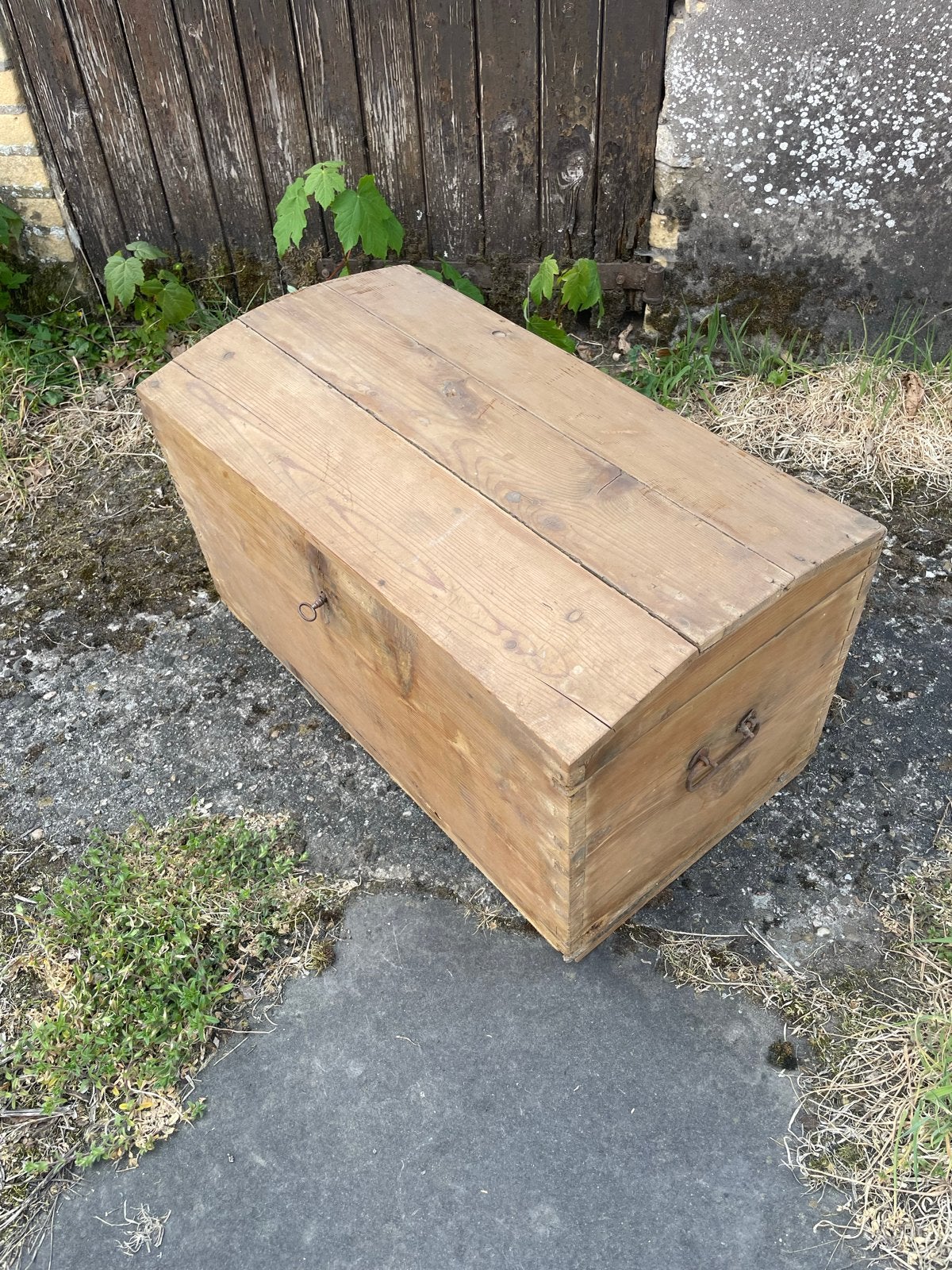 Vintage Houten Kist met Vakken - Ideaal voor Opbergen, Ophalen, Gebruikt, 50 tot 100 cm, Grenenhout