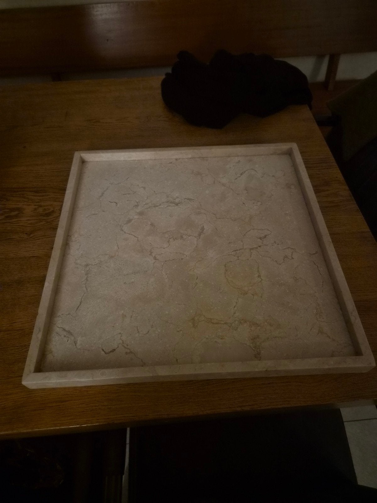 Decoratieve marmeren dienblad - 55x55 cm, Ophalen