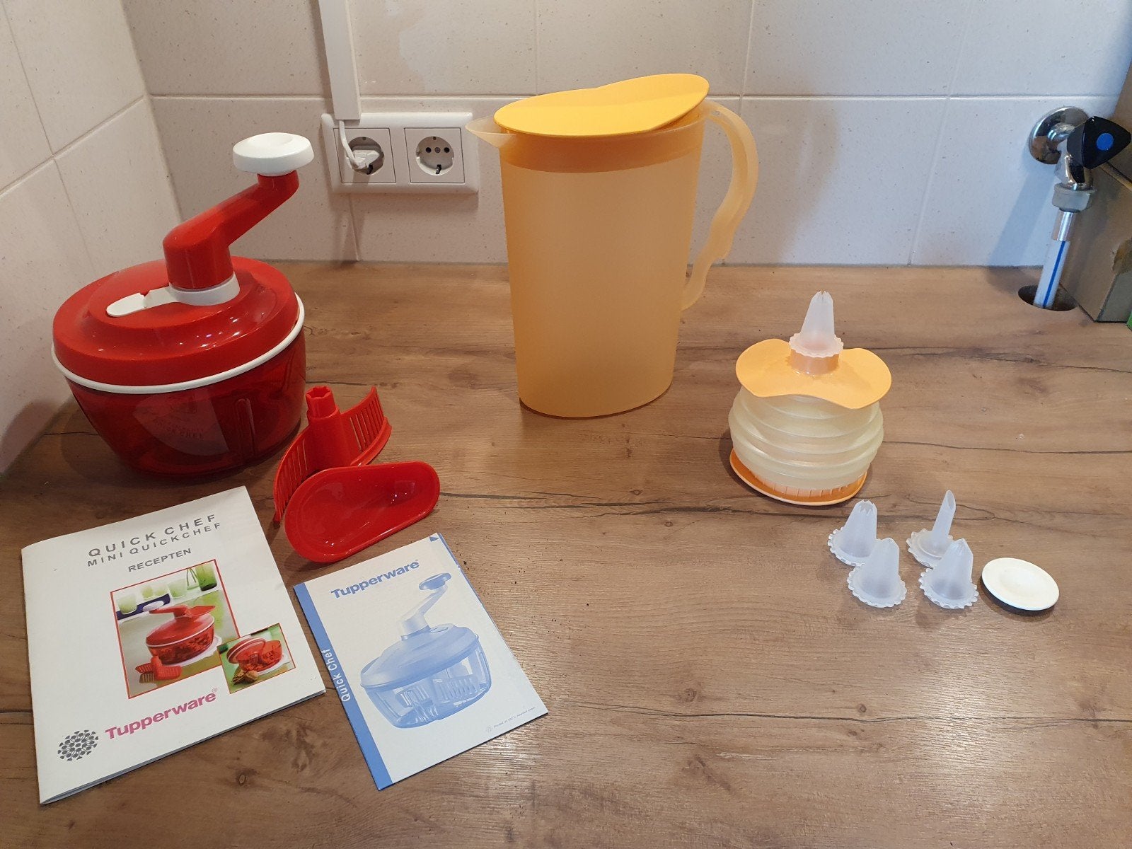 Quick Chef 3 , sapkan 2,1 liter  , harmonikaatje, Huis en Inrichting, Keuken | Tupperware, Ophalen of Verzenden, Zo goed als nieuw