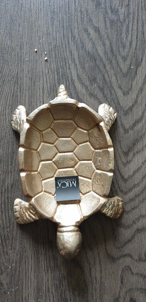 schildpad schaal metaal goud kleur mica, Overige materialen, Schaal, Rond, Nieuw