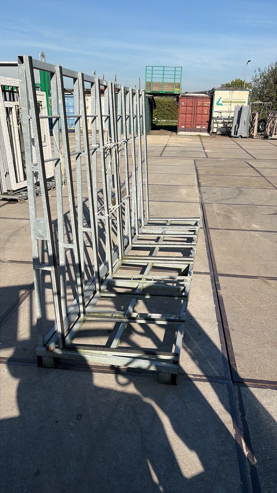 Robuuste Glasbok / Transportbok - Grijs Metaal, Doe-het-zelf en Verbouw, Ophalen, Gebruikt, Glasplaat