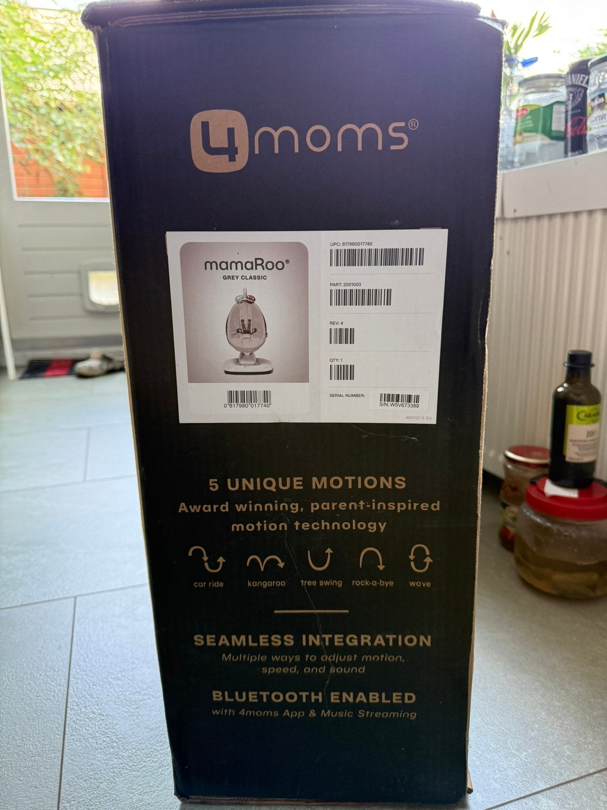 4moms mamaRoo – Grey Classic – Bluetooth –Met originele doos, Ophalen, Zo goed als nieuw