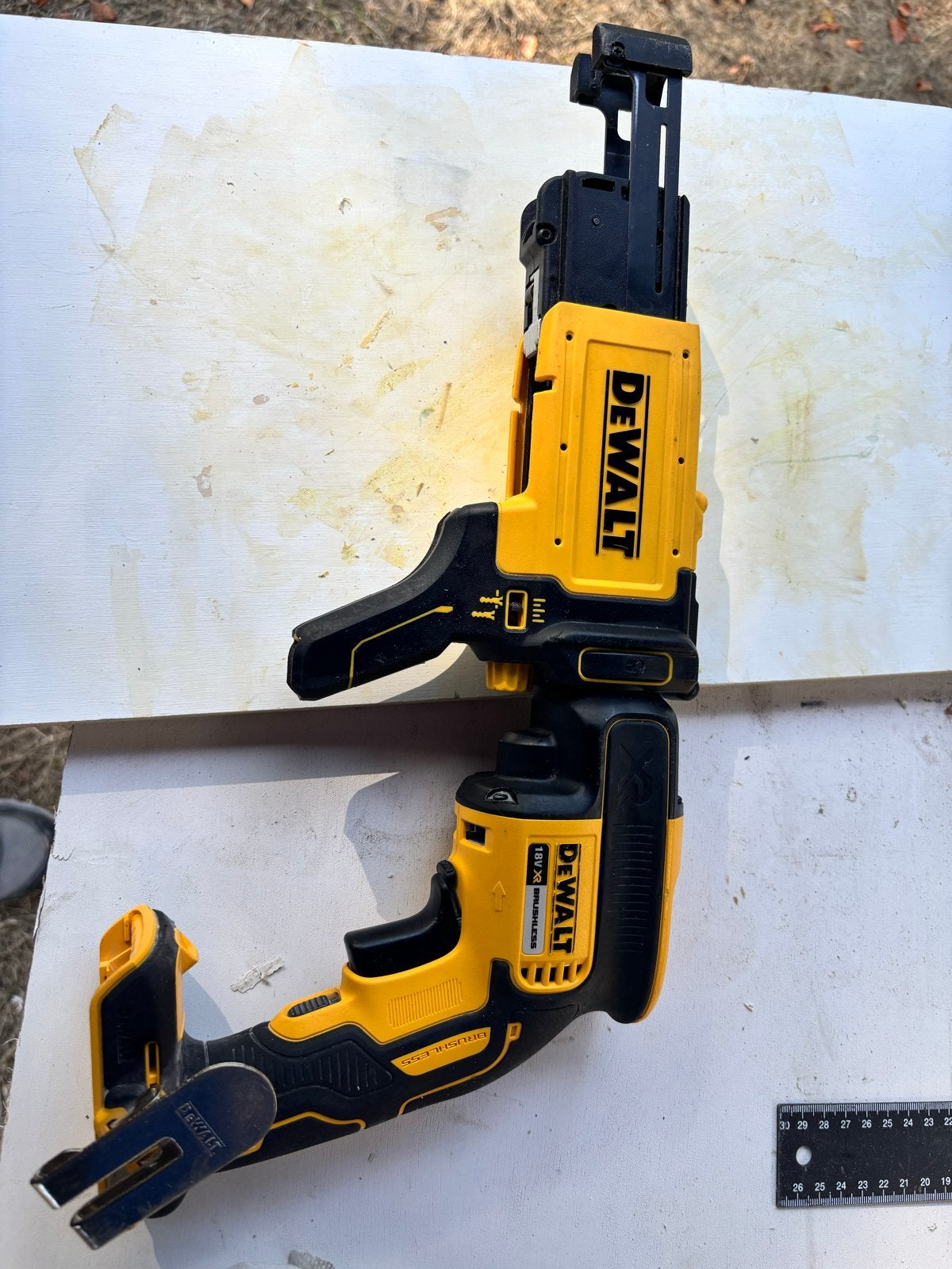 DeWalt 18V XR Brushless Schroefmachine voor gipsplaten, Ophalen, 600 watt of meer, Variabele snelheid, Zo goed als nieuw