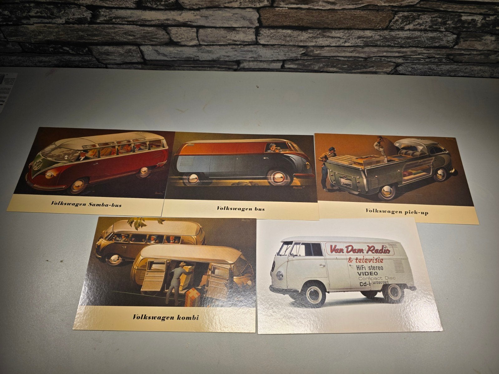 ansichtkaarten 50 jaar volkswagen vw, Ophalen of Verzenden, 1960 tot 1980, Ongelopen, Voertuig