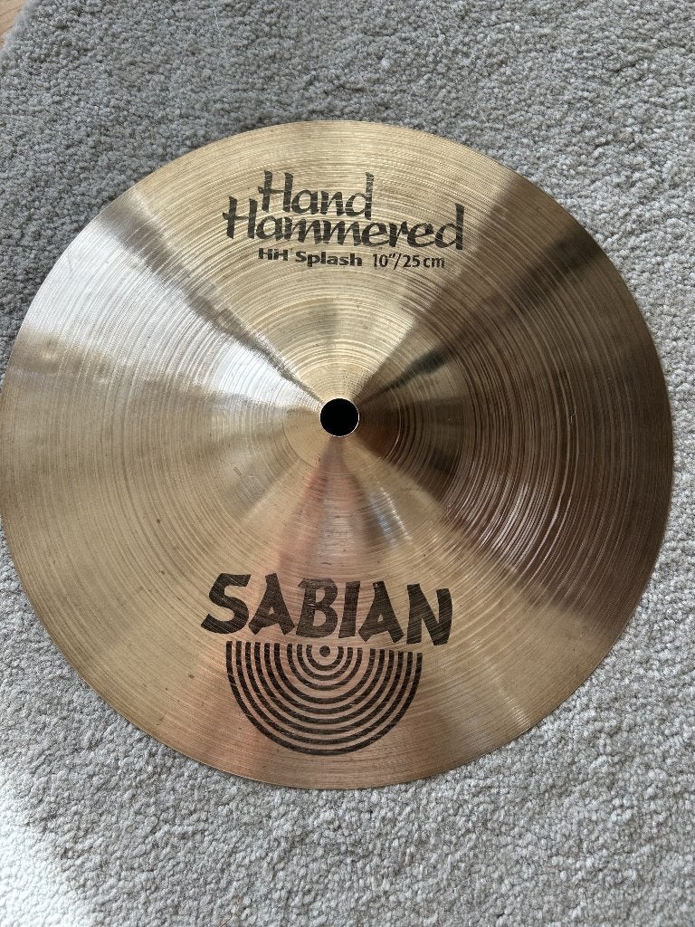 Sabian HH Hand Hammered Splash 10"/25cm - Vintage, Ophalen of Verzenden, Gebruikt, Drums of Percussie