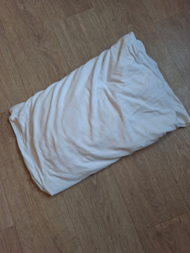 Witte hoeslakens, Huis en Inrichting, Katoen, Tweepersoons, Ophalen of Verzenden, Zo goed als nieuw