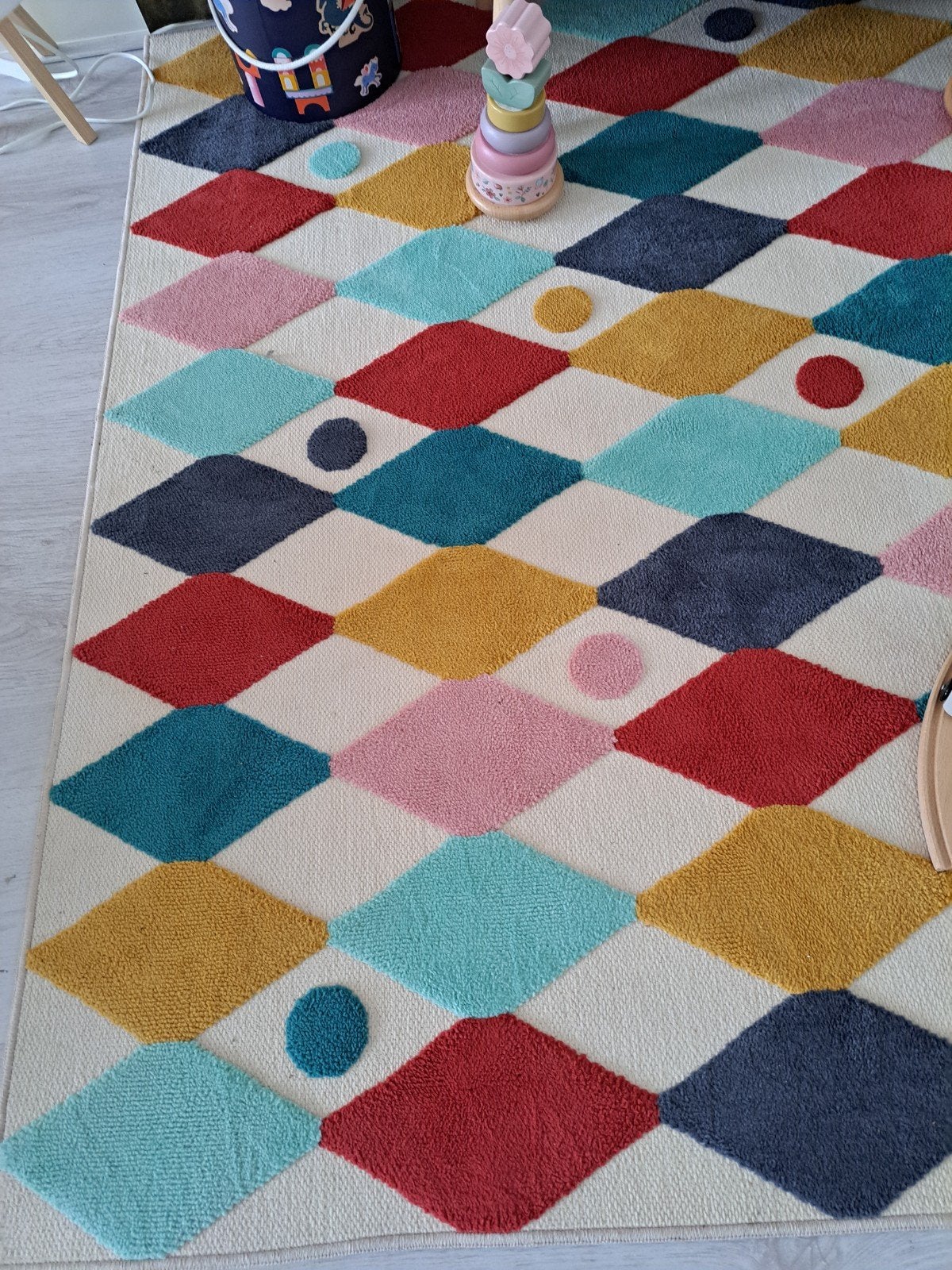 Mooi kleurrijk kinderkleed van IKEA - Zo goed als nieuw, Ophalen, Zo goed als nieuw, 150 tot 200 cm, Rechthoekig
