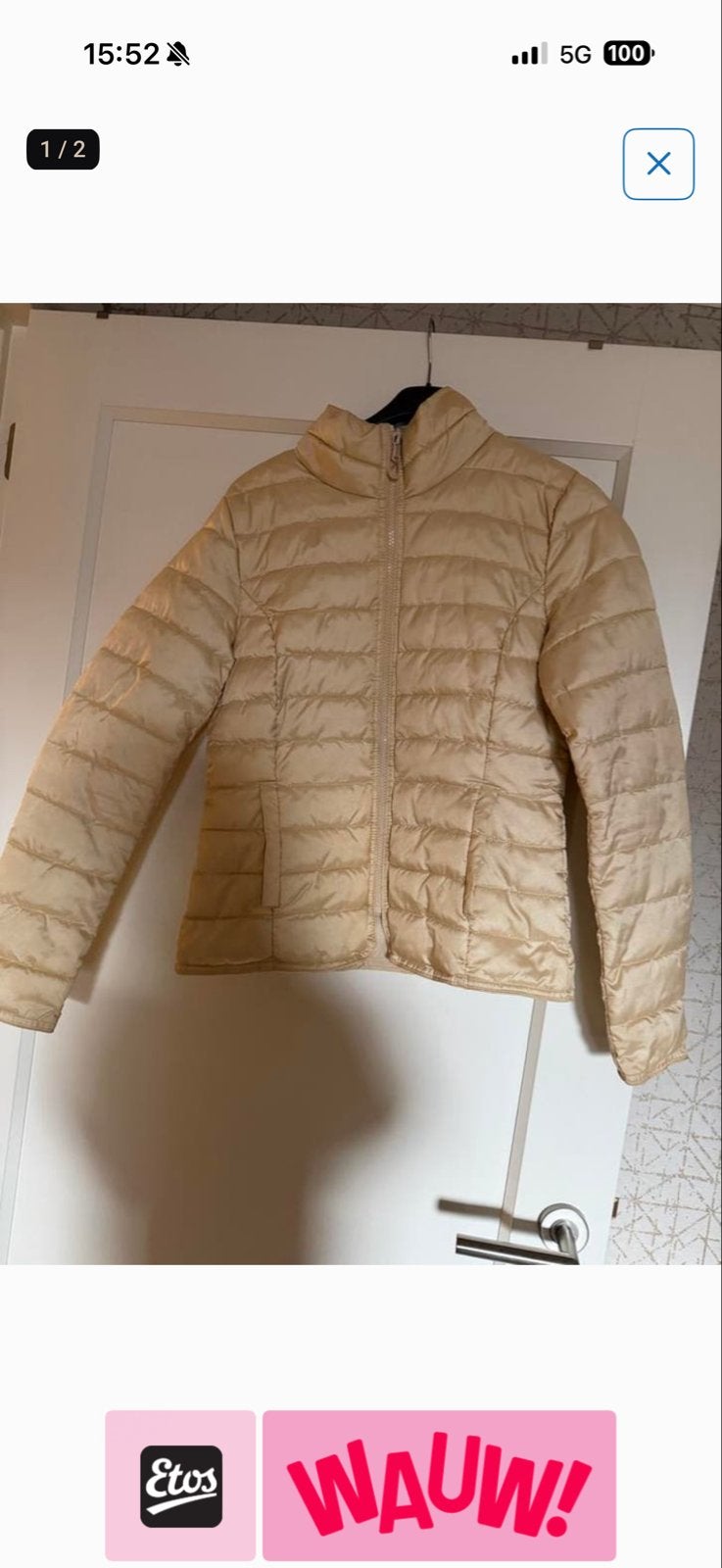 Only gewatteerde jas maat S, Kleding | Dames, Ophalen of Verzenden, Zo goed als nieuw, Maat 36 (S), Beige