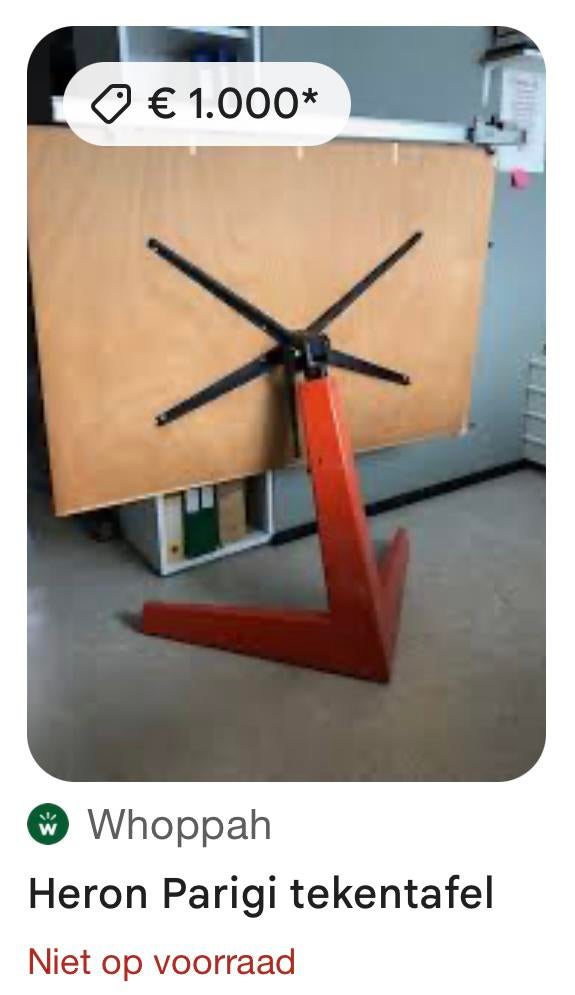 Mooie industriële tekentafel onderstellen (prijs p/stuk), Ophalen, Zo goed als nieuw