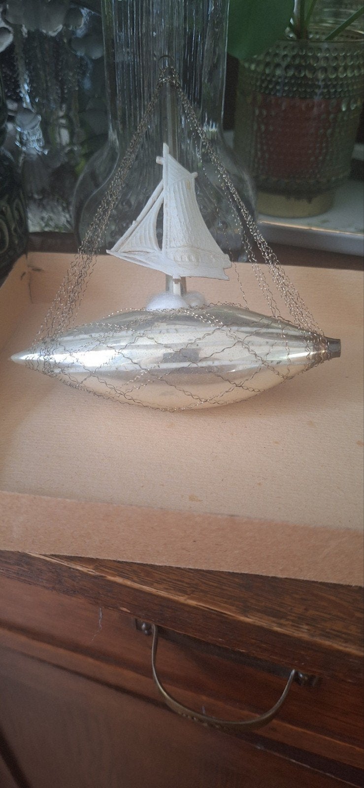 antieke kerstbal schip, Diversen, Ophalen of Verzenden