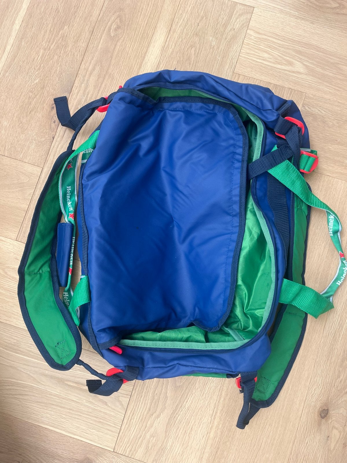 Heineken weekendtas / reistas - Blauw met groen, 40 tot 60 cm, 20 tot 30 cm, Blauw, Nieuw