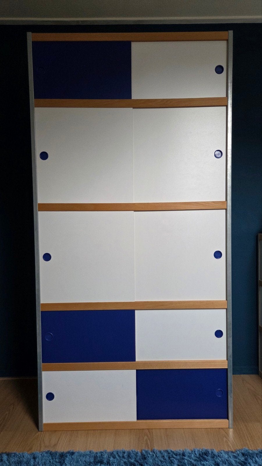 Kewlox / Moduloo kast - wit en kobaltblauw, Ophalen, Zo goed als nieuw