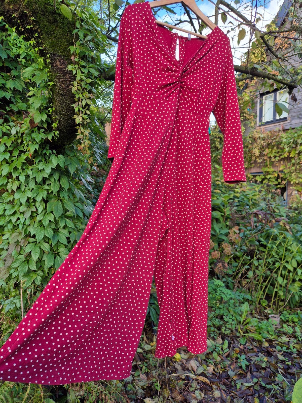 Blutsgeschwister retro polkadot jurk XL, Ophalen of Verzenden, Blutsgeschwister, Zo goed als nieuw, Rood