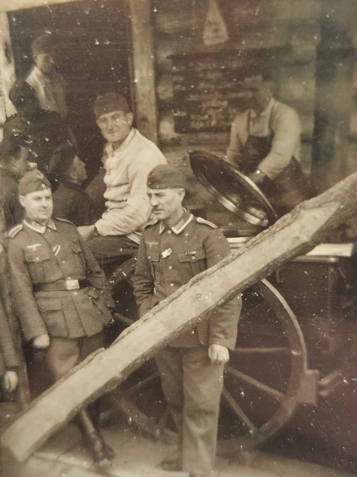 Zeldzame foto Waffen SS Rusland 1942, 9x6cm, Ophalen of Verzenden, ?, ?, ?