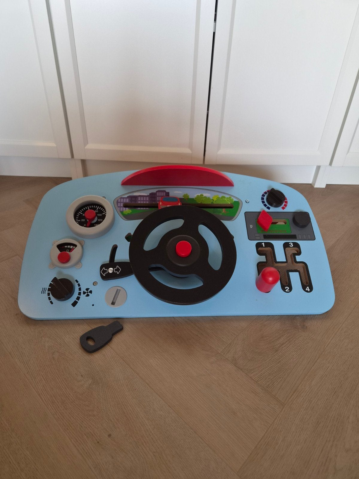 Houten Busy Board Auto Speelpaneel, Ophalen of Verzenden, Gebruikt, Auto