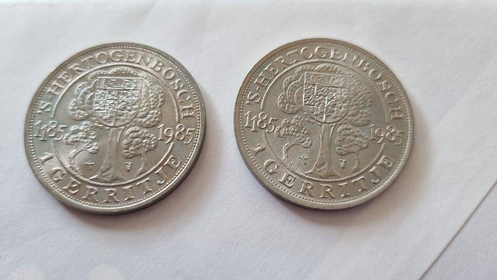2 gerritjes; Bossche munt ter waarde van 1Gerritje, Ophalen of Verzenden, Koningin Beatrix, Overige waardes, Setje