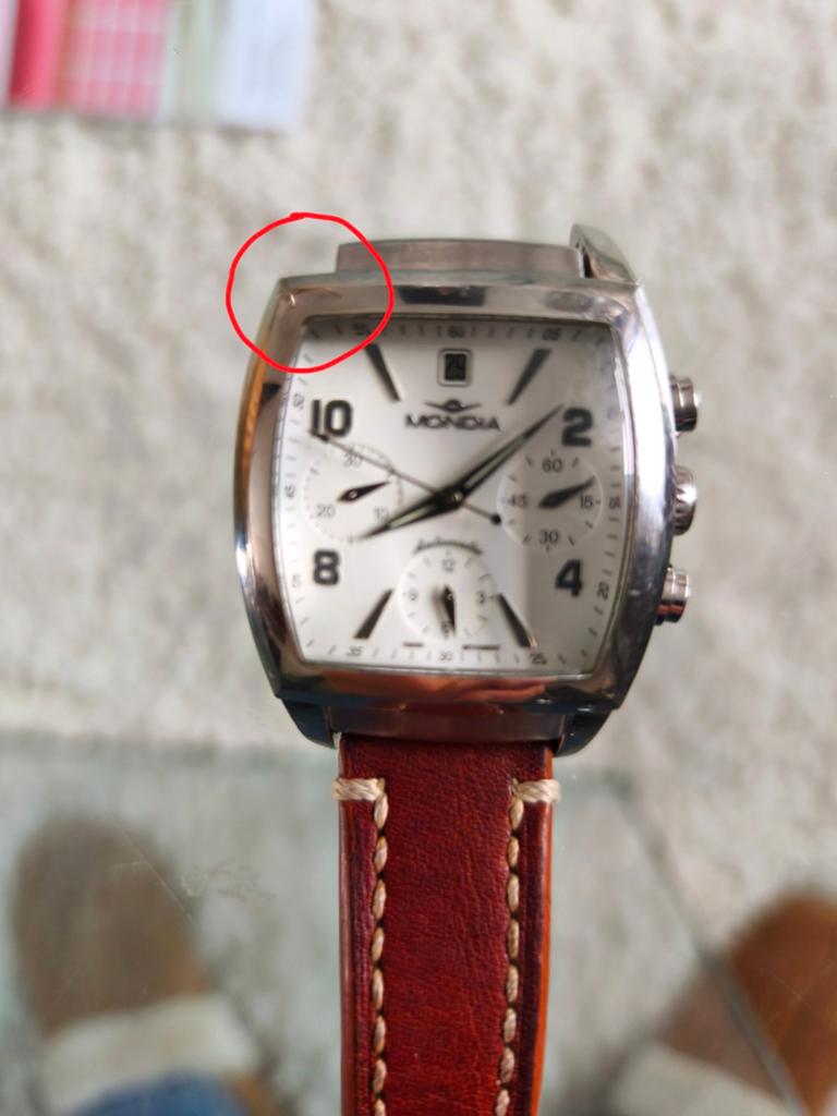 Gezocht: Onderdeeltje Mondia 0566 horloge (zie omcirkeld), Ophalen
