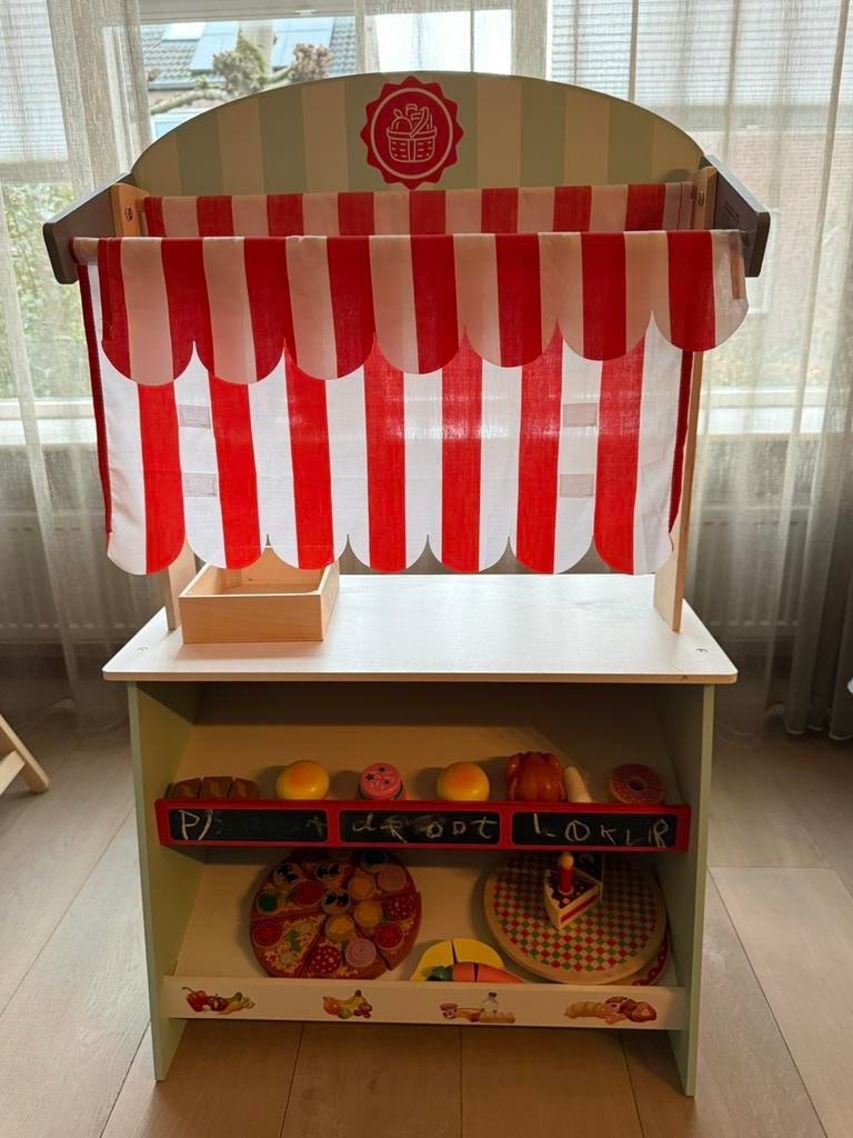 2-1 Marktkraam en Theater, Ophalen, Gebruikt, Hout, Speelkeuken