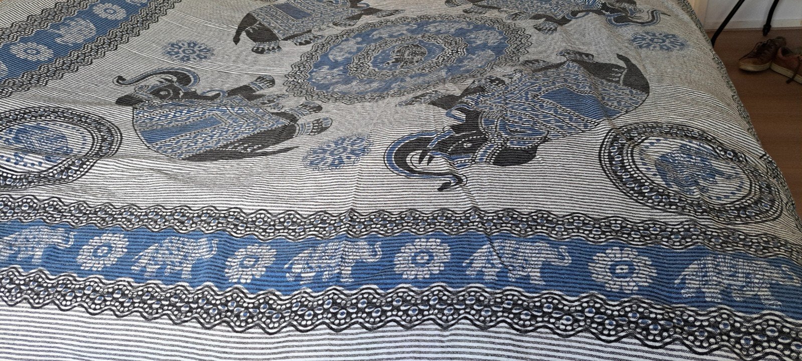 sprei, Huis en Inrichting, Slaapkamer | Beddengoed, Ophalen, Gebruikt, Blauw, Overige typen