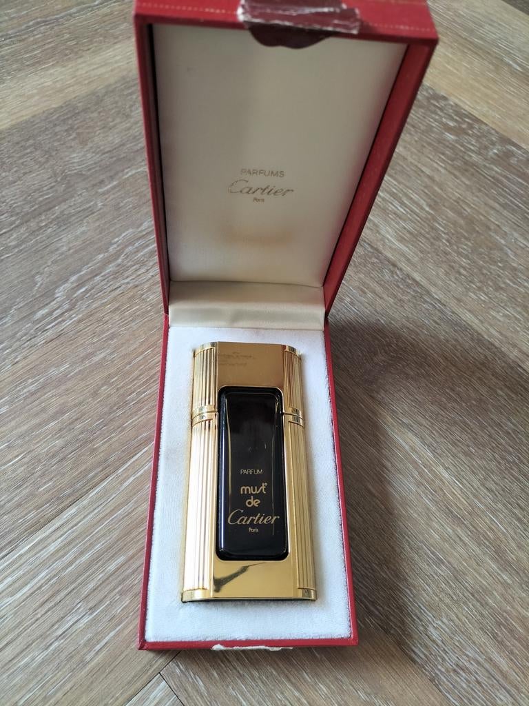 Vintage Must de Cartier Parfum (30ml) – Navulbaar – Luxe Ver, Verzamelen, Ophalen of Verzenden, Gebruikt, Parfumfles