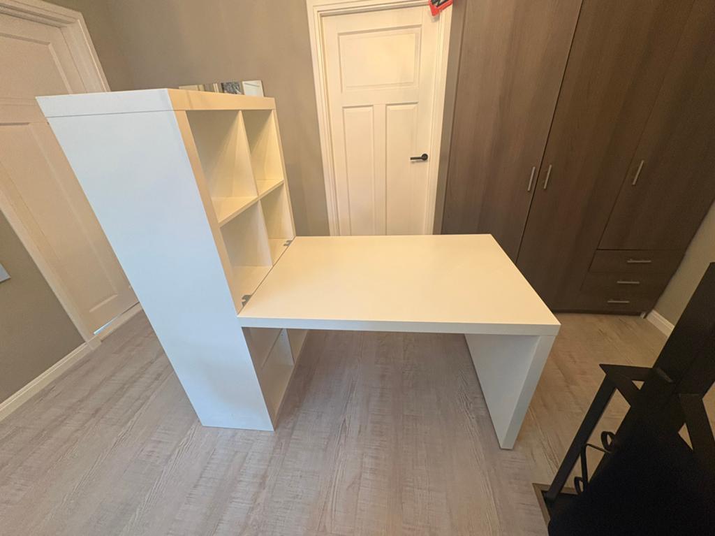 Ikea kallax bureau vakkenkast wit, Ophalen of Verzenden, Gebruikt