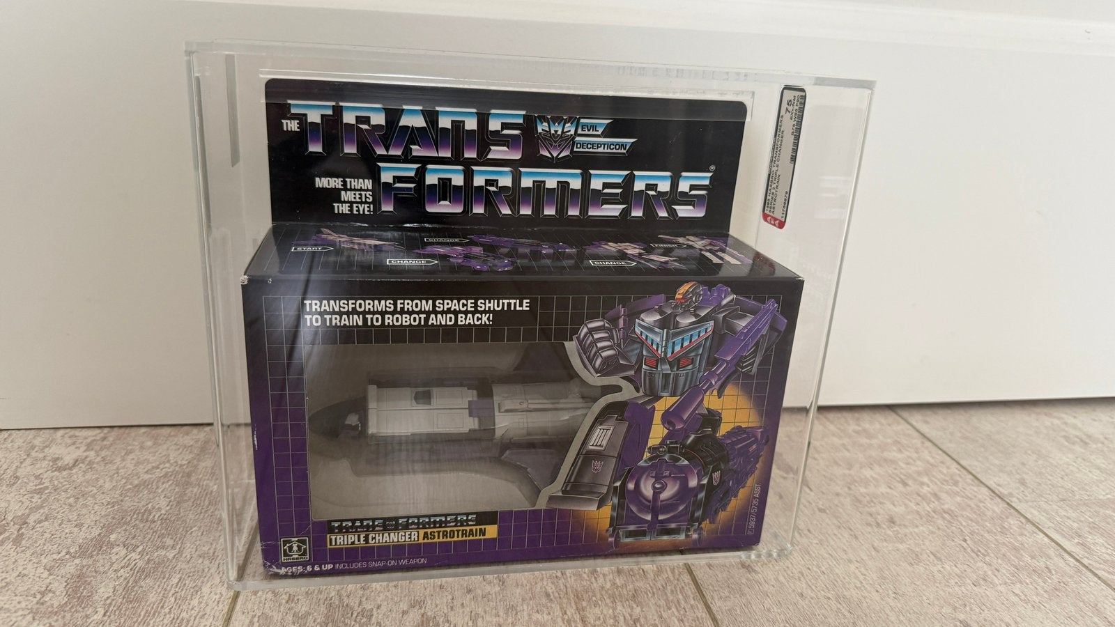 Transformers G1 SEALED vintage Decepticon Astrotrain AFA, Verzamelen, Transformers, G1, Ophalen, Nieuw, Decepticons