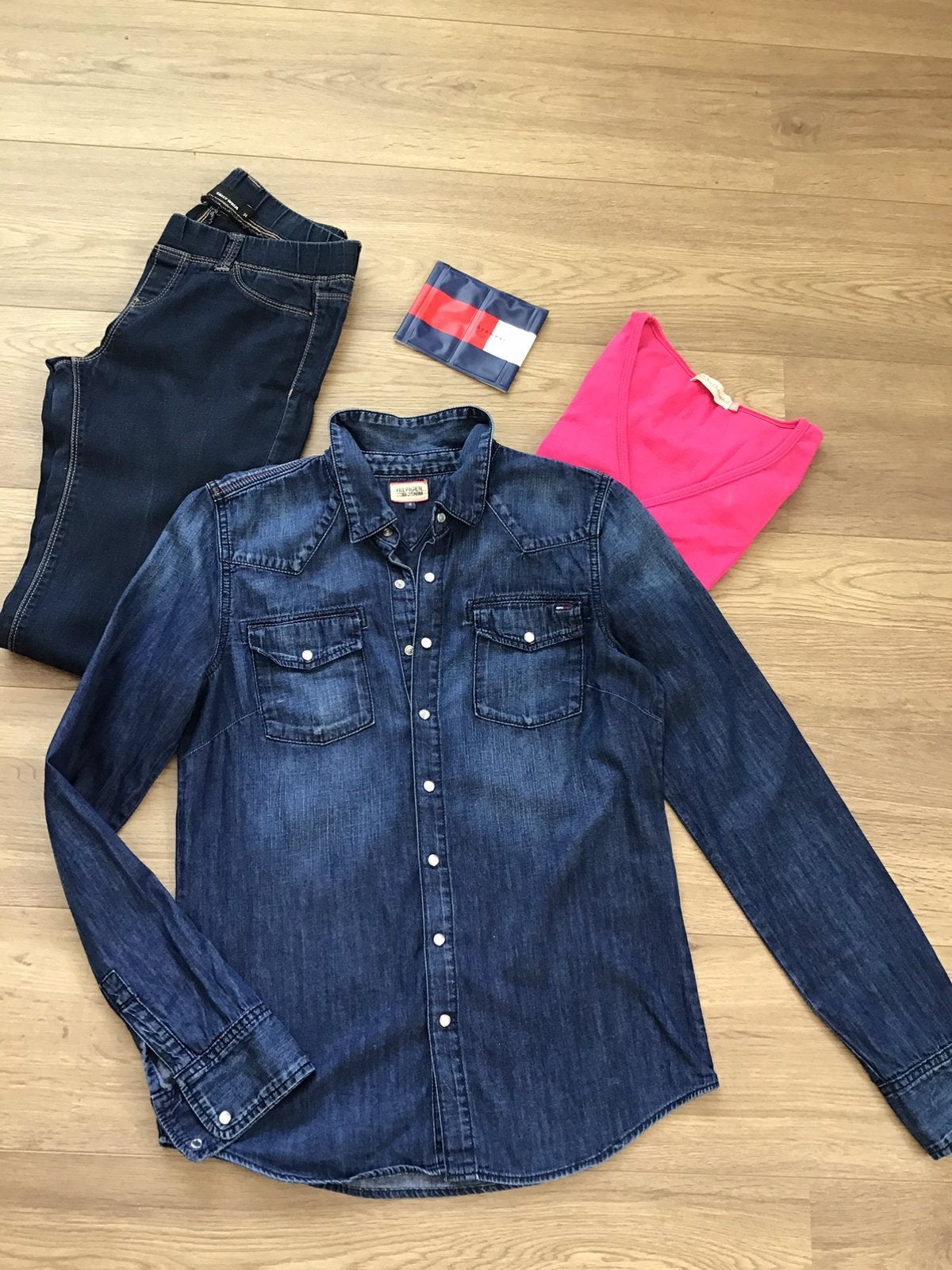 HILFIGER!Jeans Blouse 34/36&TALLY WEYL!Jeans&Roze Top.Sámen, Kleding | Dames, Ophalen of Verzenden, Zo goed als nieuw