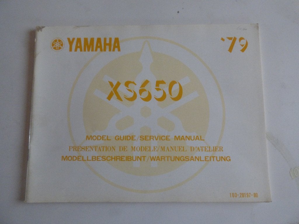 YAMAHA XS650 MODELGIDS / SERVICEHANDLEIDING (1U3-28197-80), Motoren, Ophalen of Verzenden, Yamaha