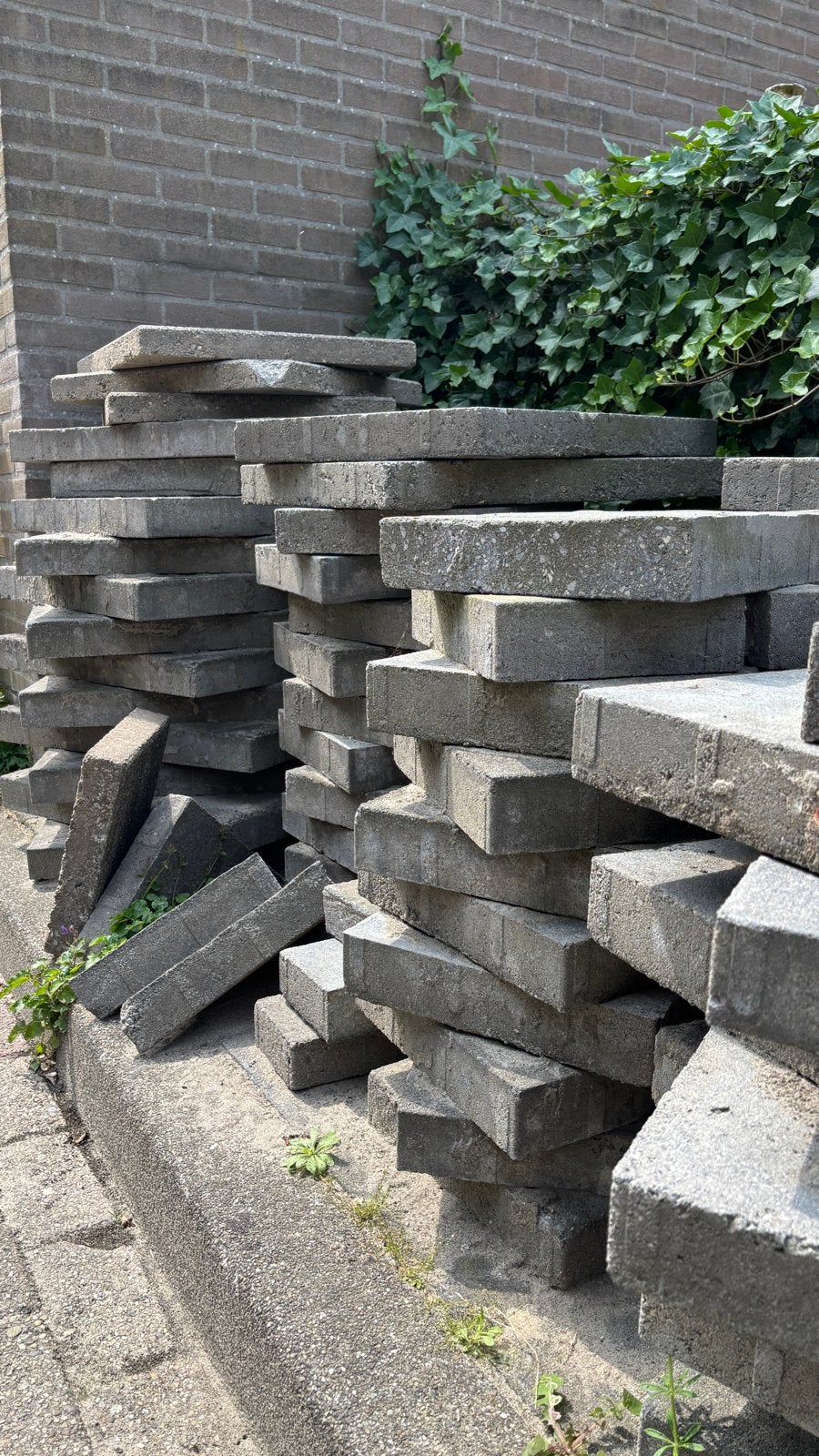 Gebruikte betonnen terrastegels (ca. 10 m²), Ophalen, Gebruikt, 10 m² of meer, Beton