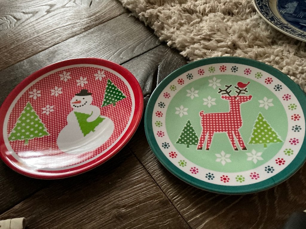 Kerst bordjes, Ophalen of Verzenden, Zo goed als nieuw