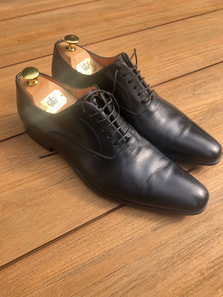 SANTONI HERENSCHOENEN OXFORD, Ophalen, Zwart, Zo goed als nieuw, Santoni
